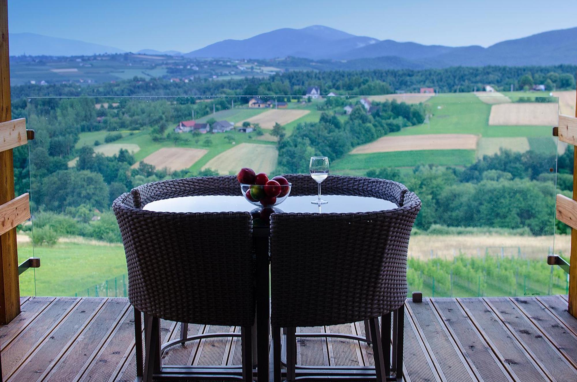 Fantastic View Vineyard Beskid Mountains Gruszow  Habitación foto